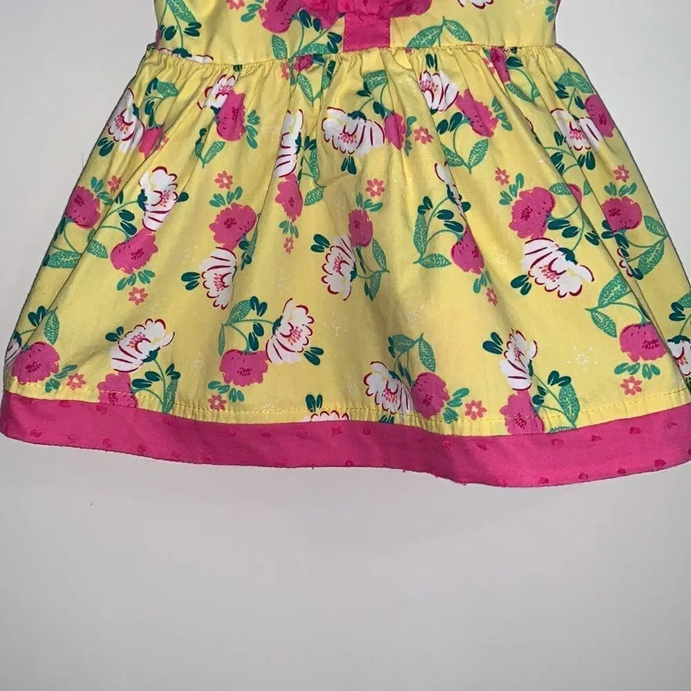 Nannette baby yellow & pink floral dress‎